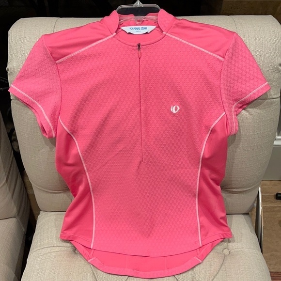 D: 𝅺iP Pearl Izumi Cycling Jersey Top Women’s Small Pink Biking Short sleeve - Picture 1 of 8